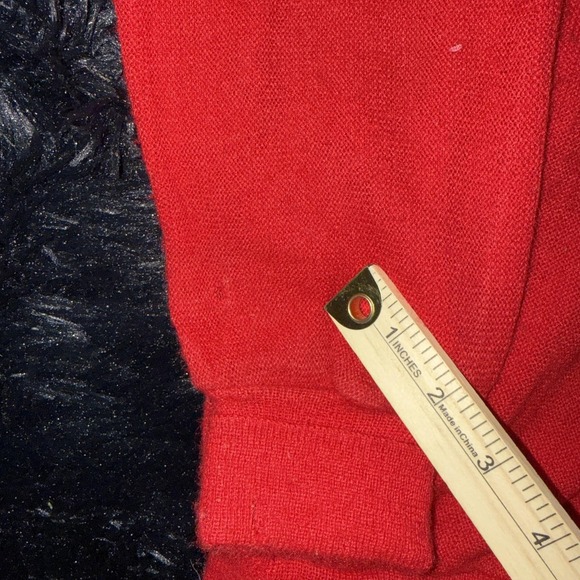 Vintage Izod Lacoste Sweater Mens XL Red Cardigan Orlon Acrylic Made USA 80s - Picture 5 of 10